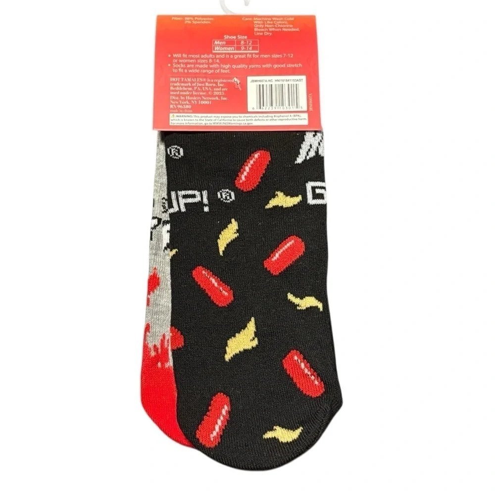 3/$25 Hot Tamales Crazy Food Themed Socks Men/Women Funny Gift for Snack Lover